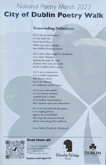 Transcending Definitions (Dublin Poetry Walk 2023)